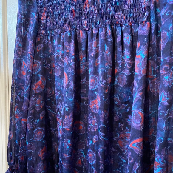 Joie Floral Print Smocked Top Fall Fashion Blouse Dark Academia 70s‎ Inspired - Picture 3 of 7